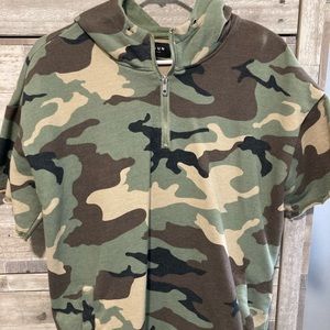 Pacsun camo short sleeve hoodie